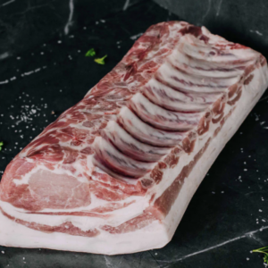 A bone in pork rib roast